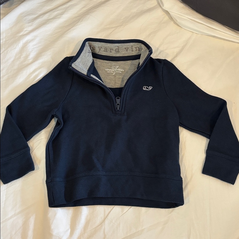 Toddler - Vineyard Vines Dark Blue Half-Zip Sweater